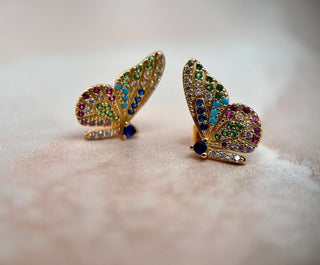 Butterfly Studs - Gold Lunar