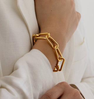 Chunky Organic Bracelet Chain - Gold Lunar