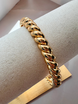 Chunky Rope Bangle - Gold Lunar