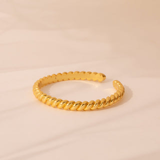 Chunky Rope Bangle - Gold Lunar