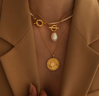 Coin Necklace - Gold Lunar