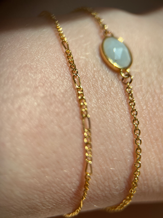 Dainty Chain Bracelet - Gold Lunar