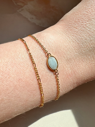 Dainty Chain Bracelet - Gold Lunar