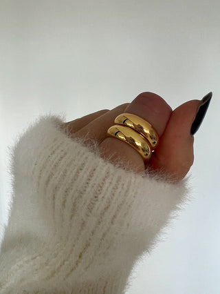 Double Band Rings - Gold Lunar