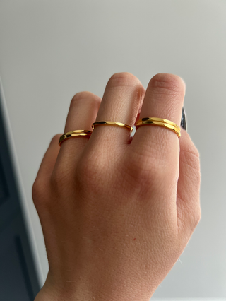 Gold Molten Single Ring - Gold Lunar