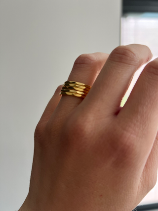 Gold Molten Single Ring - Gold Lunar