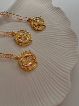 Zodiac Necklace Collection - Gold Lunar