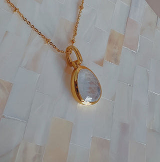 Moonstone Necklace - Gold Lunar