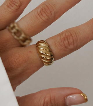 Dome Twist Ring - Gold Lunar