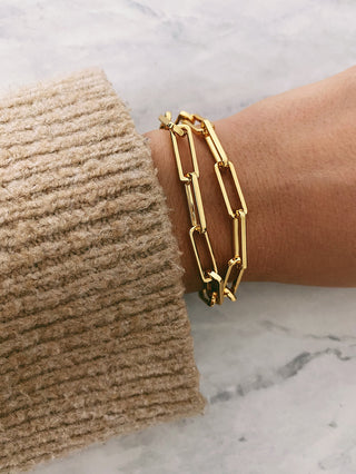 Wrap Chunky Chain Bracelet - Gold Lunar