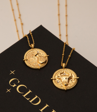 Zodiac Necklace Collection - Gold Lunar